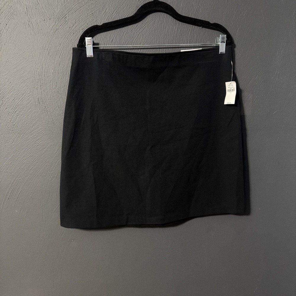 Old Navy Pixie Black Mini Skirt Womens L Cotton Blend minimalist Stretch